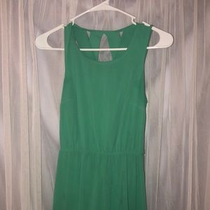Green maxi dress